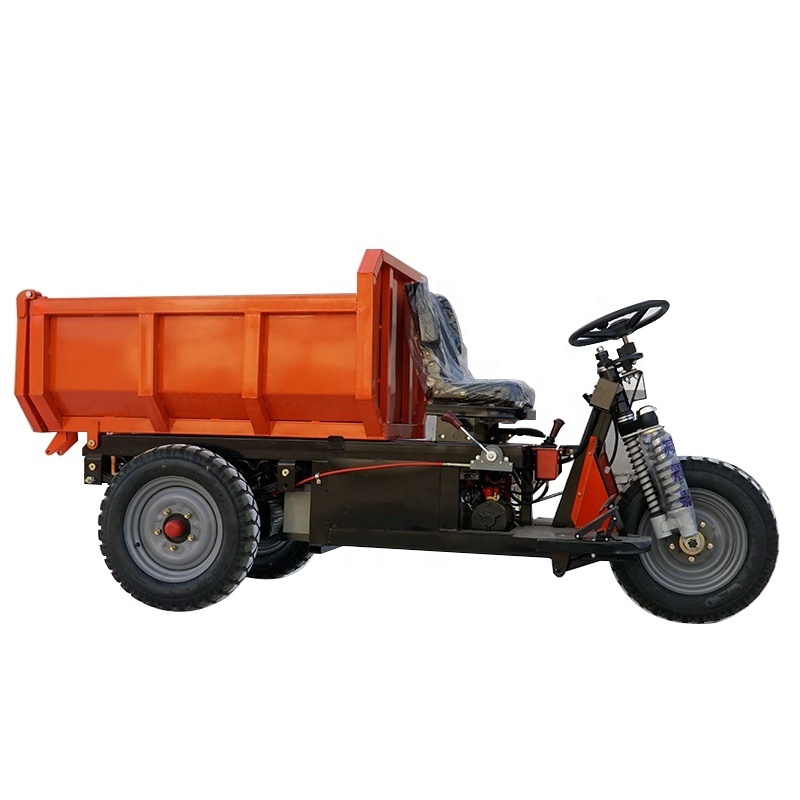 Automatic hydraulic lifting system electric 3 wheel electric tricycle mining used truck dumper tricycle