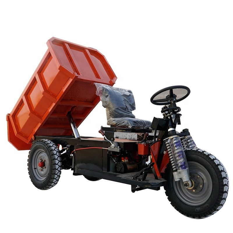 Automatic hydraulic lifting system electric 3 wheel electric tricycle mining used truck dumper tricycle