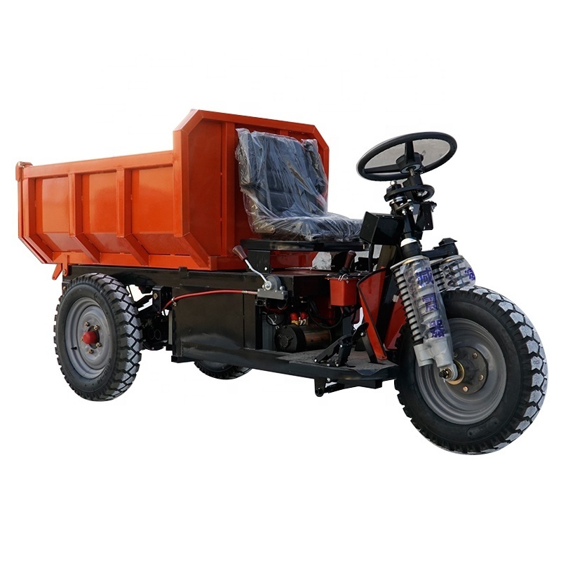 Automatic hydraulic lifting system electric 3 wheel electric tricycle mining used truck dumper tricycle