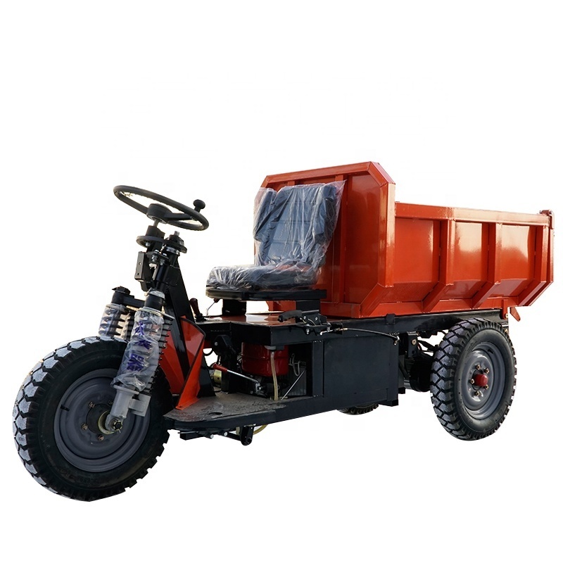 Automatic hydraulic lifting system electric 3 wheel electric tricycle mining used truck dumper tricycle