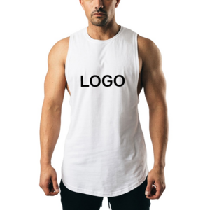 summer sublimation wife beater stringer ribbed seamless workout Gym Running custom Logo print fitness mens tank top