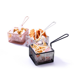 stainless steel with high quality french fries serving baskets frying basket