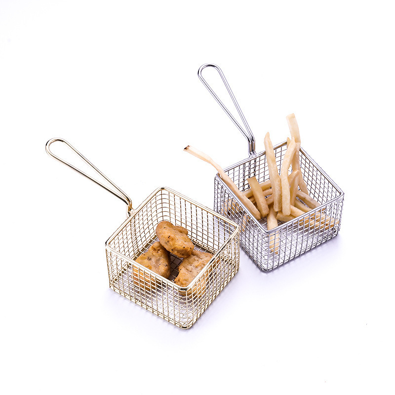 stainless steel with high quality french fries serving baskets frying basket