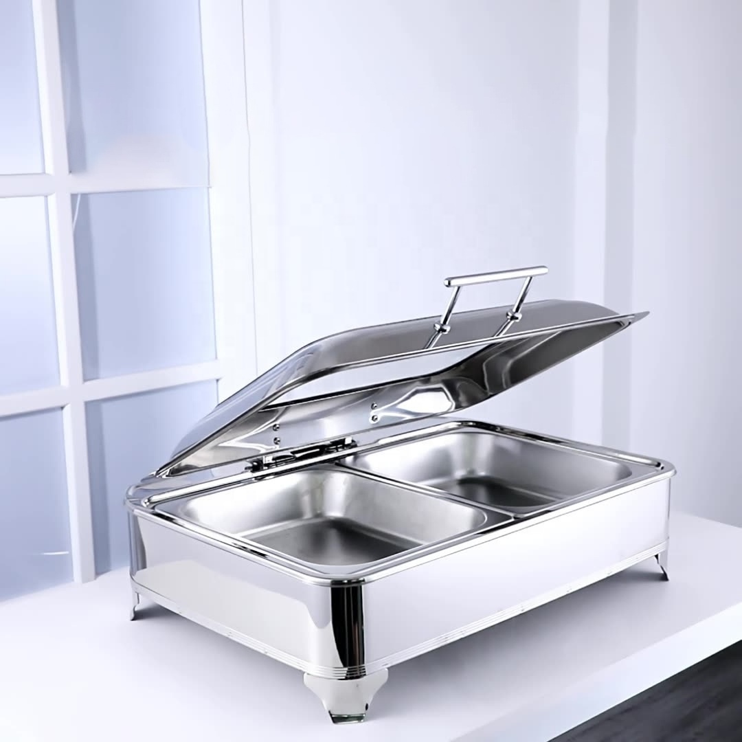 stainless steel food warmer serving equipment restaurant catering buffet chafing dish