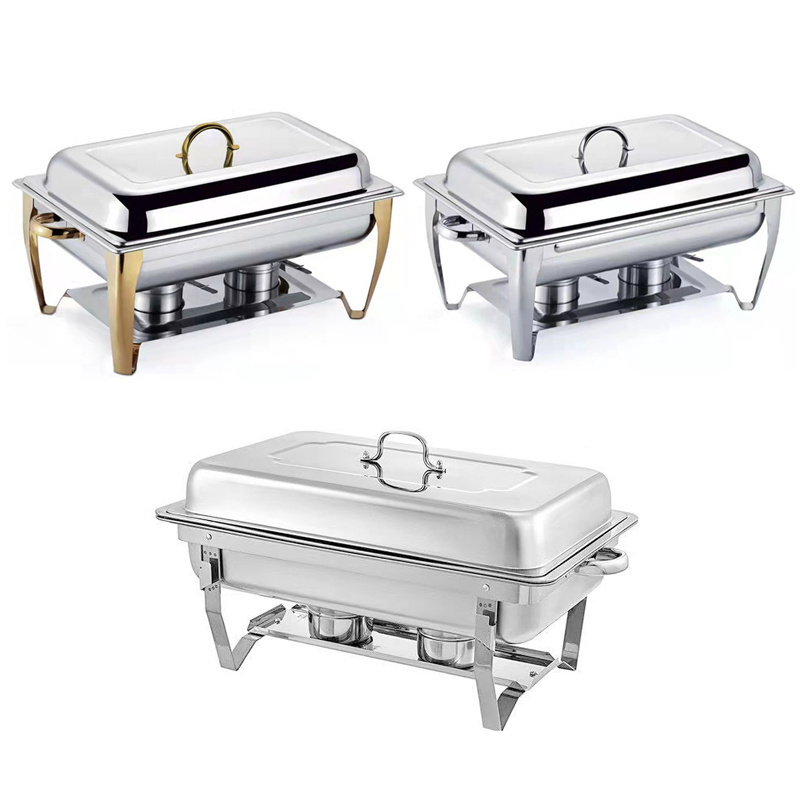 Factory Stainless Steel Hotel Chafing Dish Buffet Set Catering Equipment Food Warmer Buffet Chafer Set