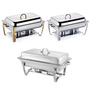 Factory Stainless Steel Hotel Chafing Dish Buffet Set Catering Equipment Food Warmer Buffet Chafer Set