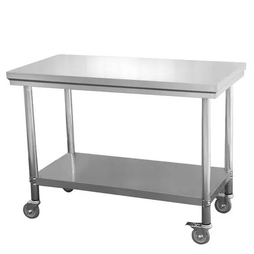 Commercial Kitchen Equipment Restaurant Stainless Steel Work Bench Stainless Steel Table with Wheels