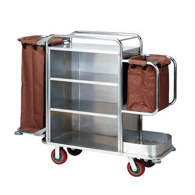 commercial trolley hotel restaurant room dirty linen cleaning mobile service cart