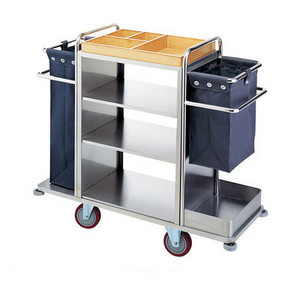 commercial trolley hotel restaurant room dirty linen cleaning mobile service cart