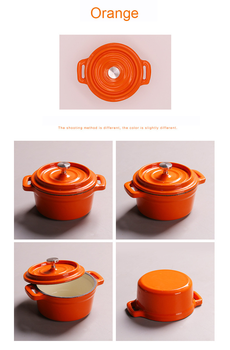 Kitchen iron non-stick cookware sets Cookware soup pot cast iron casseroles with Lid