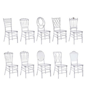 Plastic clear banquet acrylic transparent chiavari wedding chairs