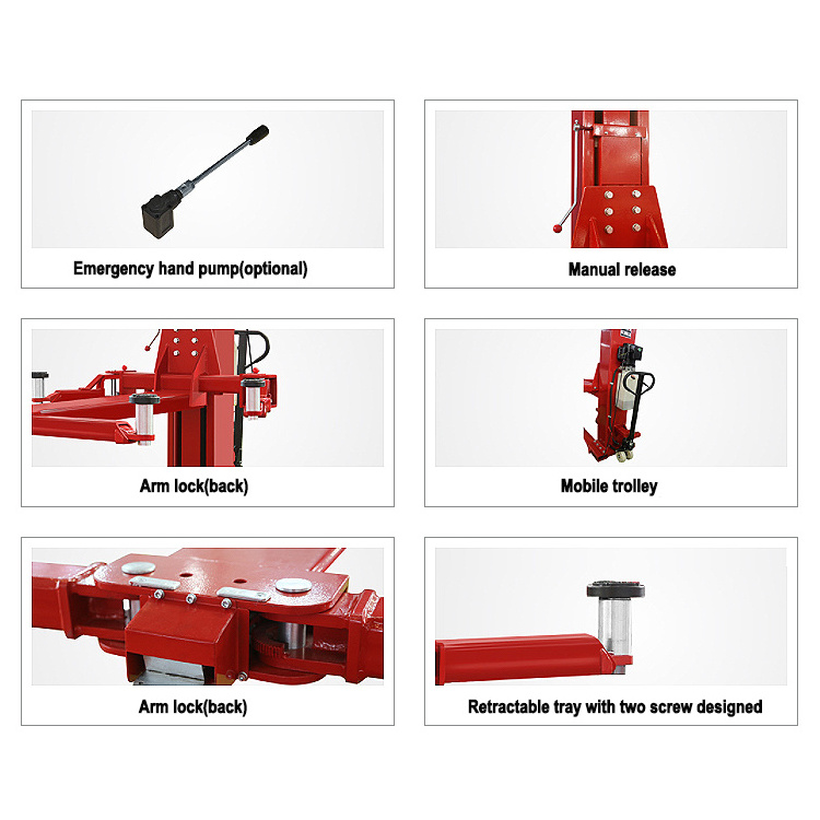 6000 lb Capacity Mobile Single Column Lift with CE One Post Car Lifts in Ground