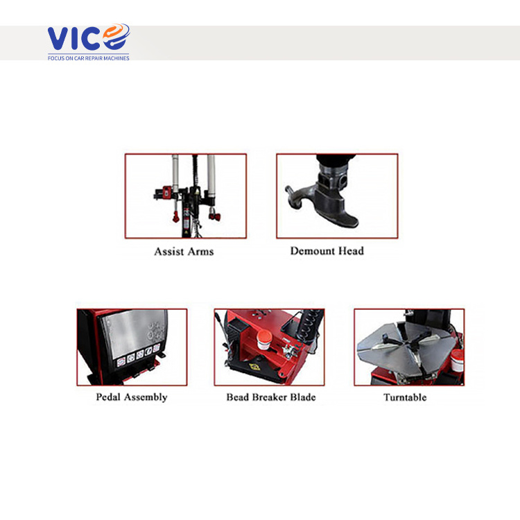 Vico Car Maintenance Tire Service Workshop Vehicle tire changing machine Garage Collision center Tire shop equipment #VTC-YK850B