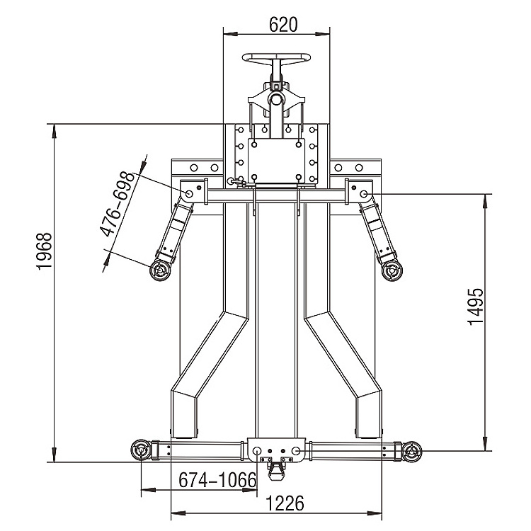 6000 lb Capacity Mobile Single Column Lift with CE One Post Car Lifts in Ground