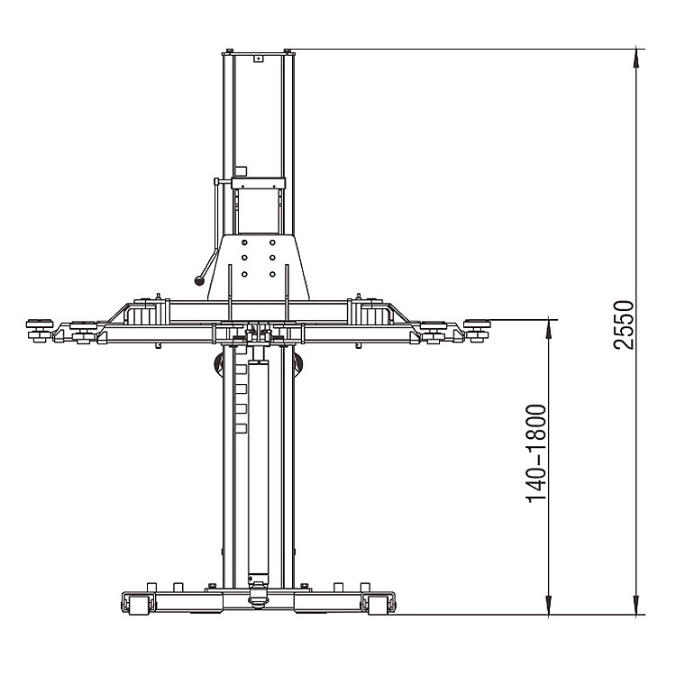 6000 lb Capacity Mobile Single Column Lift with CE One Post Car Lifts in Ground