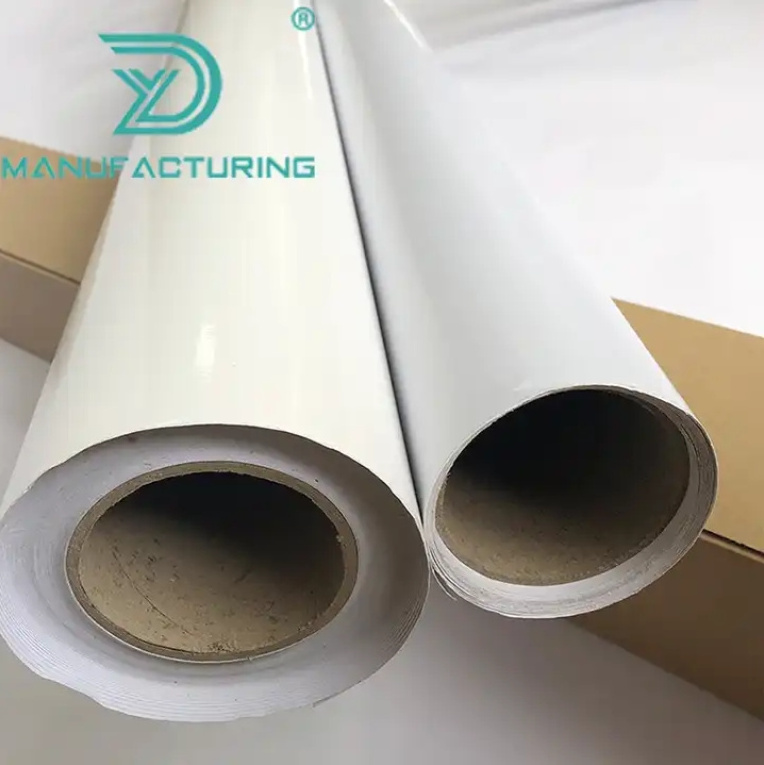 1.27*50m Bubble free liner car wrapping white glue printing material self adhesive vinyl