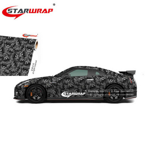 High quality Scary Various Skull Graffiti StickerBomb Vinyl Wrap Car Wrapping Sticker Bomb