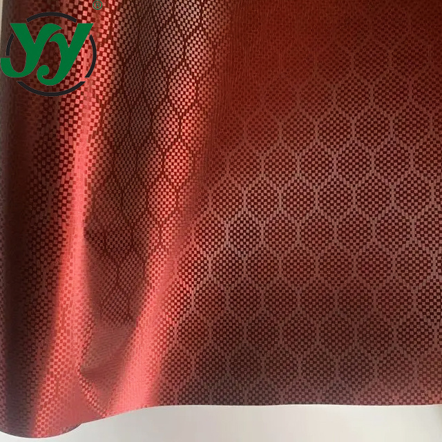 Air Release Initial Low Tack Glue 1.52x18m PET HD Honeycomb Wine Red And Gold Carbon Vinyl Car Wrap Film