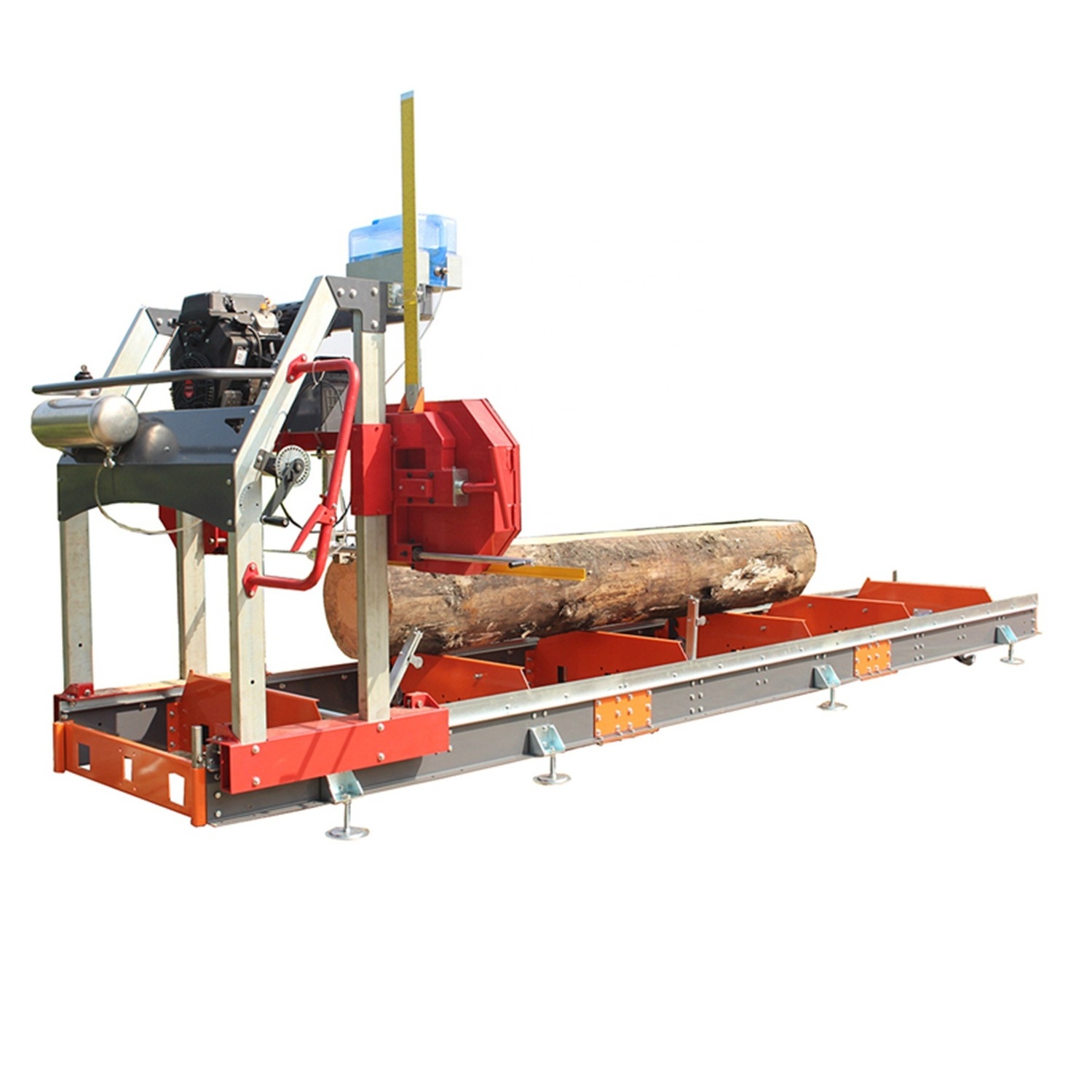 Wood cutting saw machines gas / electric portable 910mm horizontal bandsaw sawmill machine chainsaw