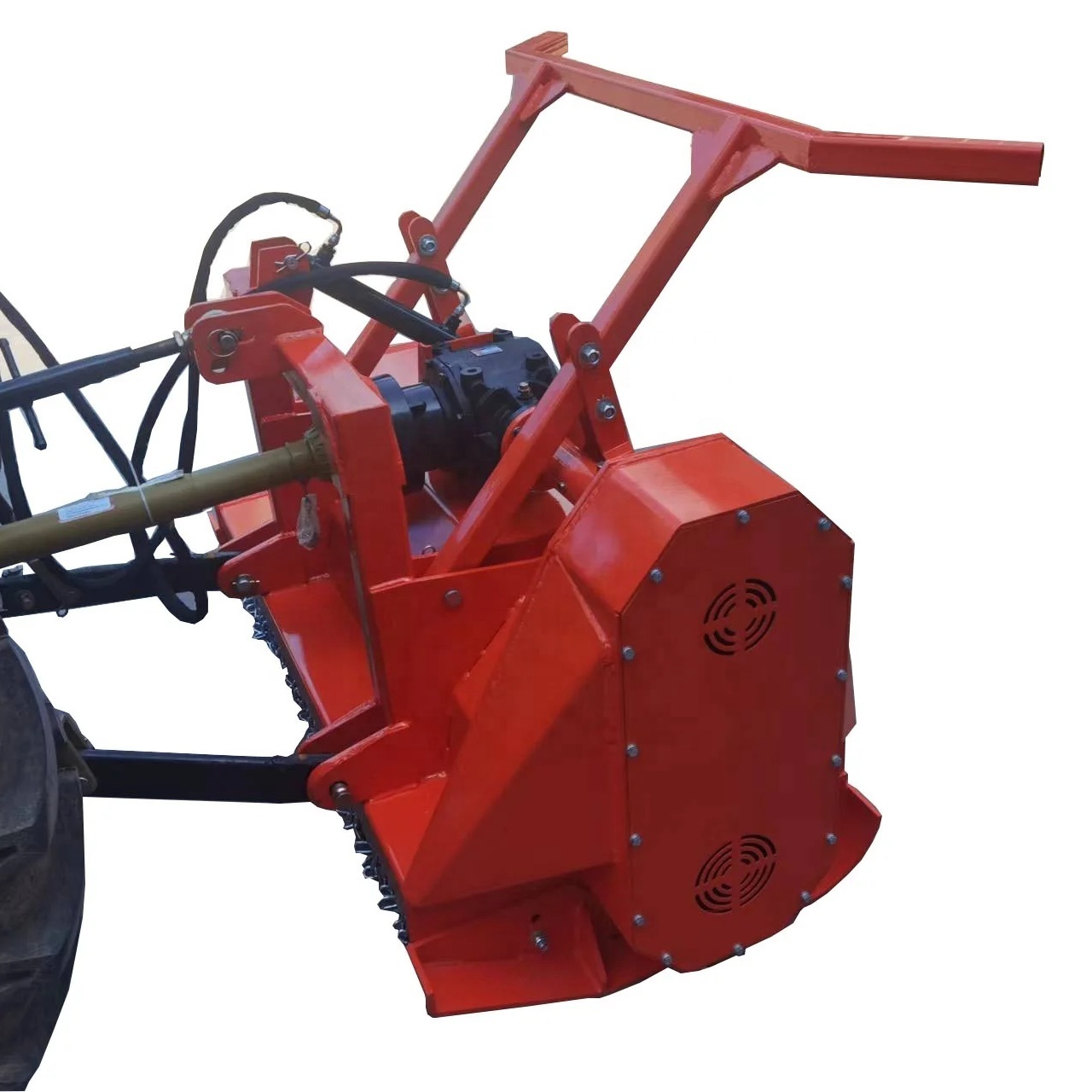 140cm / 180cm/ 210cm forestry tractor pto  mulcher with fixed blade for small tree mulching