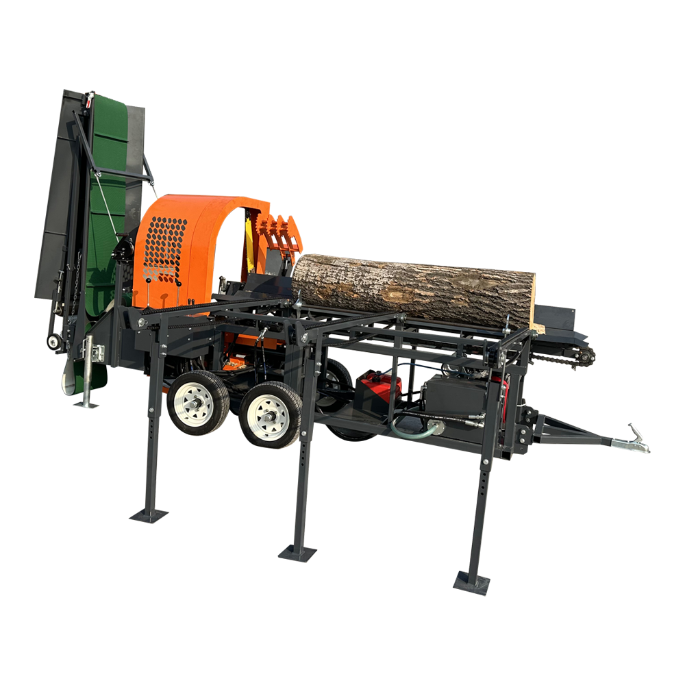 30ton Chain Saw Firewood Splitter Forestry Machinery Firewood Processor Full Hydraulic Operate