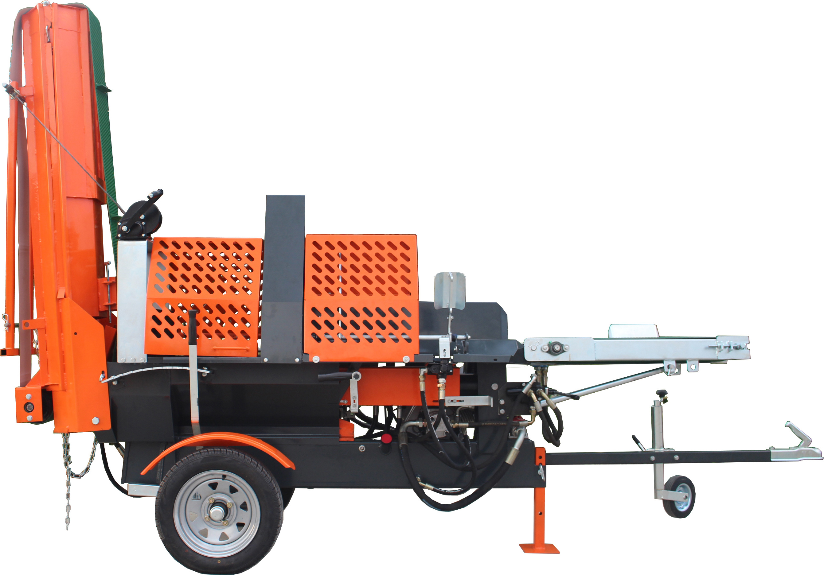 Hydraulic firewood processor log splitter wood splitting machine