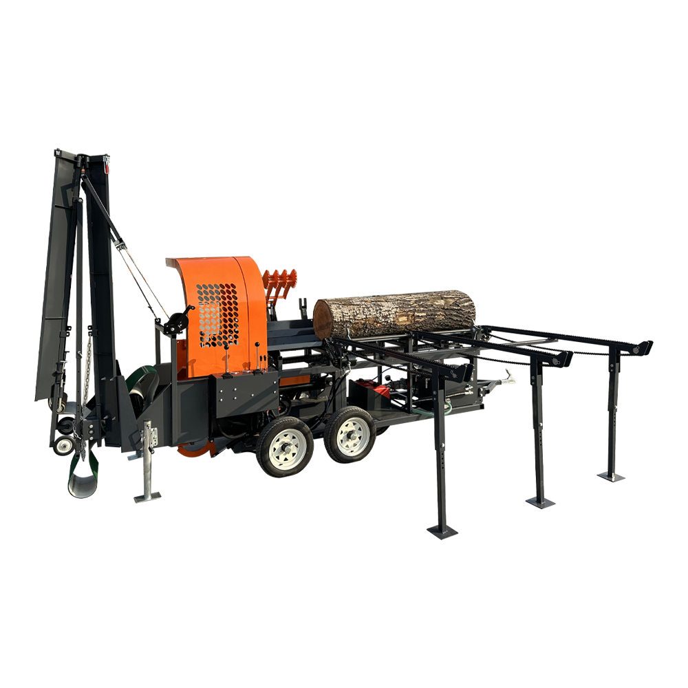 30ton Chain Saw Firewood Splitter Forestry Machinery Firewood Processor Full Hydraulic Operate