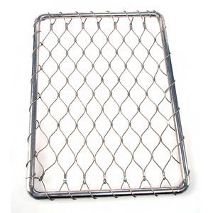 Stainless Steel inox rope in black oxide netting for zoo mesh fencing