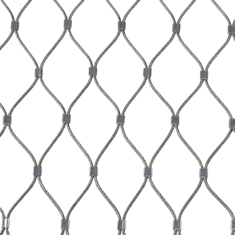 Free Shipping Excellent Flexibility Stainless Steel Zoo Bird Aviary Netting Wire Rope Knitted Mesh Panel For Handrail