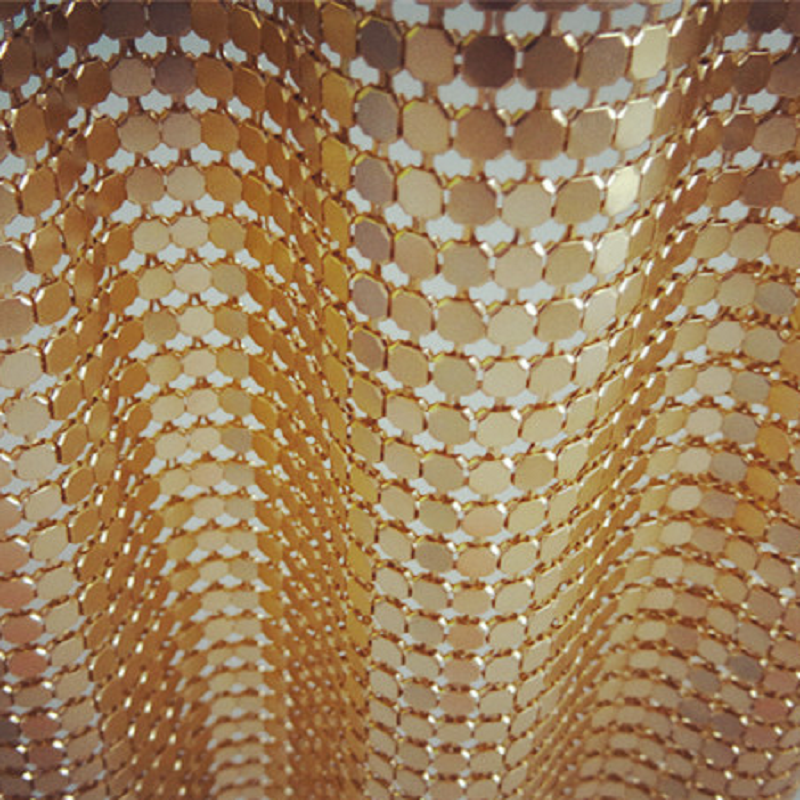 Beautiful Flexible Decorative Metal Sequin Fabric Metal Mesh Curtain Sequins Wall