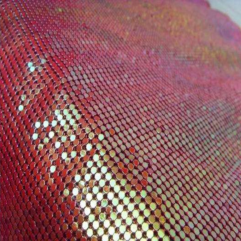 Beautiful Flexible Decorative Metal Sequin Fabric Metal Mesh Curtain Sequins Wall