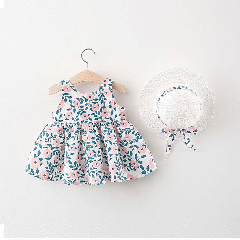 Summer new children's dress girls baby sleeveless princess skirt baby suspender skirt