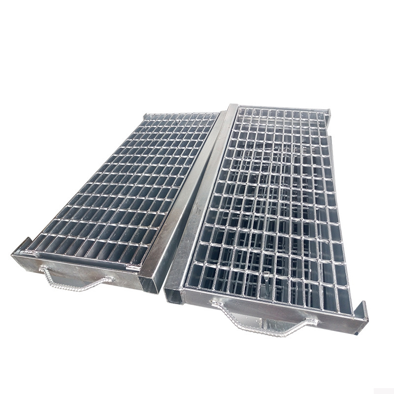 customized galvanized welded steel grill/grates floor storm drainage trench cover factory size of steel grating cover drainage d