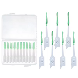 Reusable Personal Care Teeth Cleaning Interdental Brushes Oral Plastic Toothpick with PP or Rubber Material