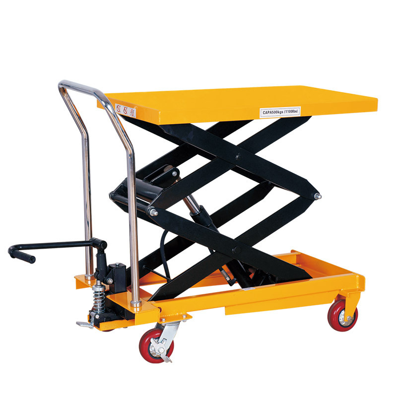 china factory hand manual lift table hydraulic lift work platform office factory warehouse movable lift scissors platform