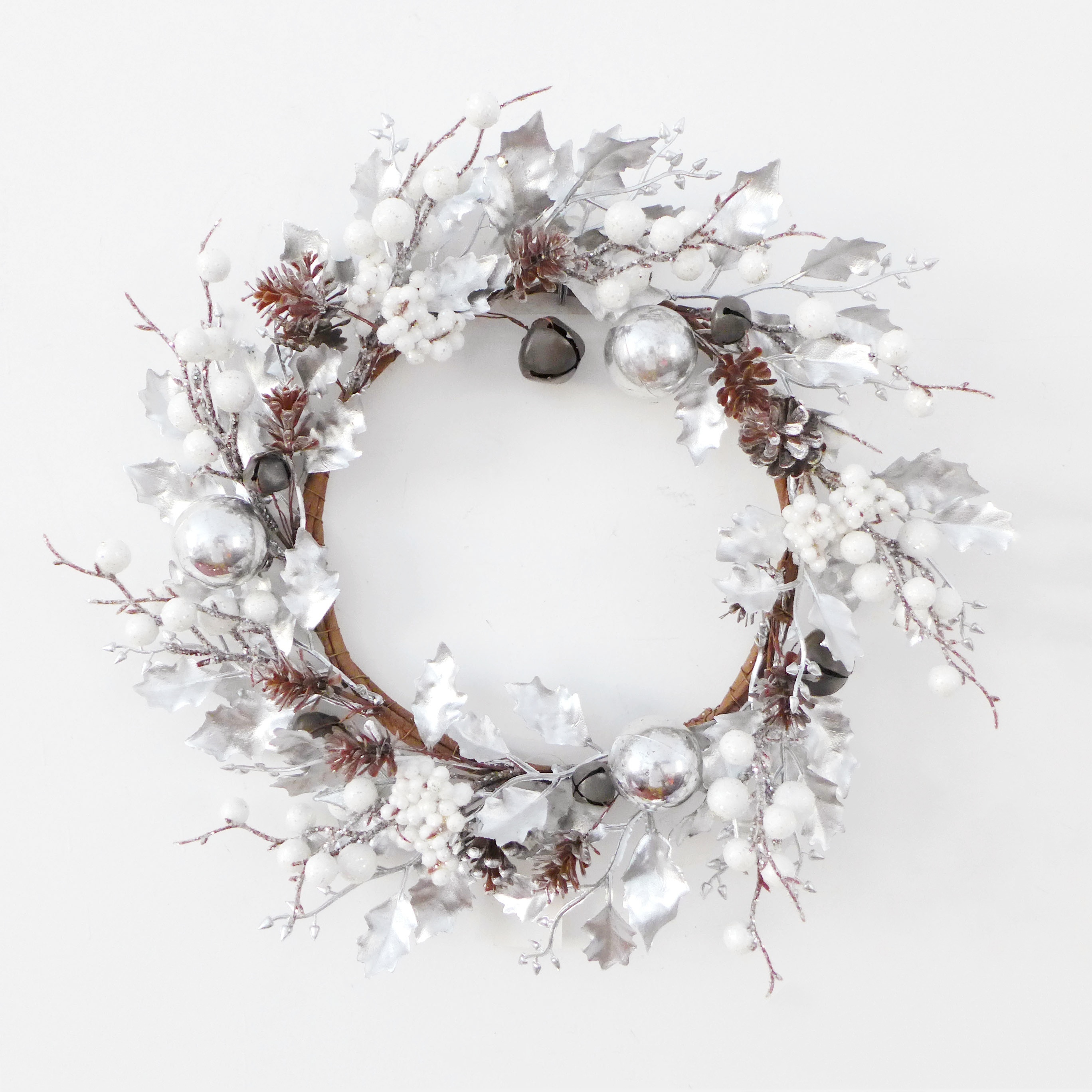 Frosted Wall Hanging Decor White Berry Christmas Pick wreath  for Holiday Decorations