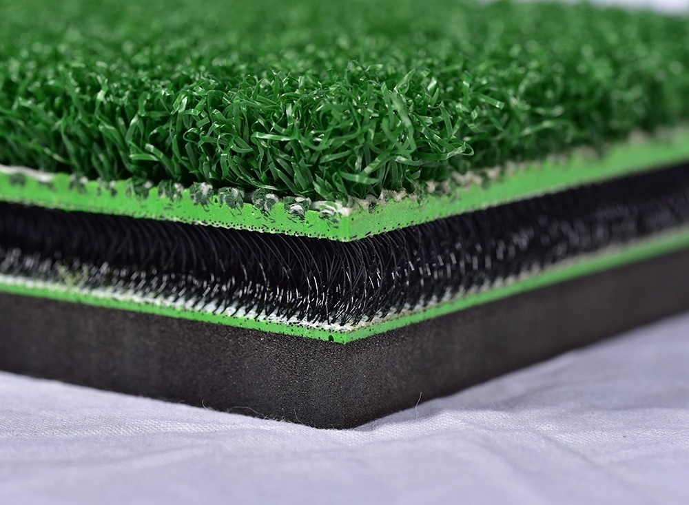 YGT Wholesale 3D 1.5m x 1.5m Golf Practice Mats Nylon Turf Golf Hitting Mat for Swing Detection