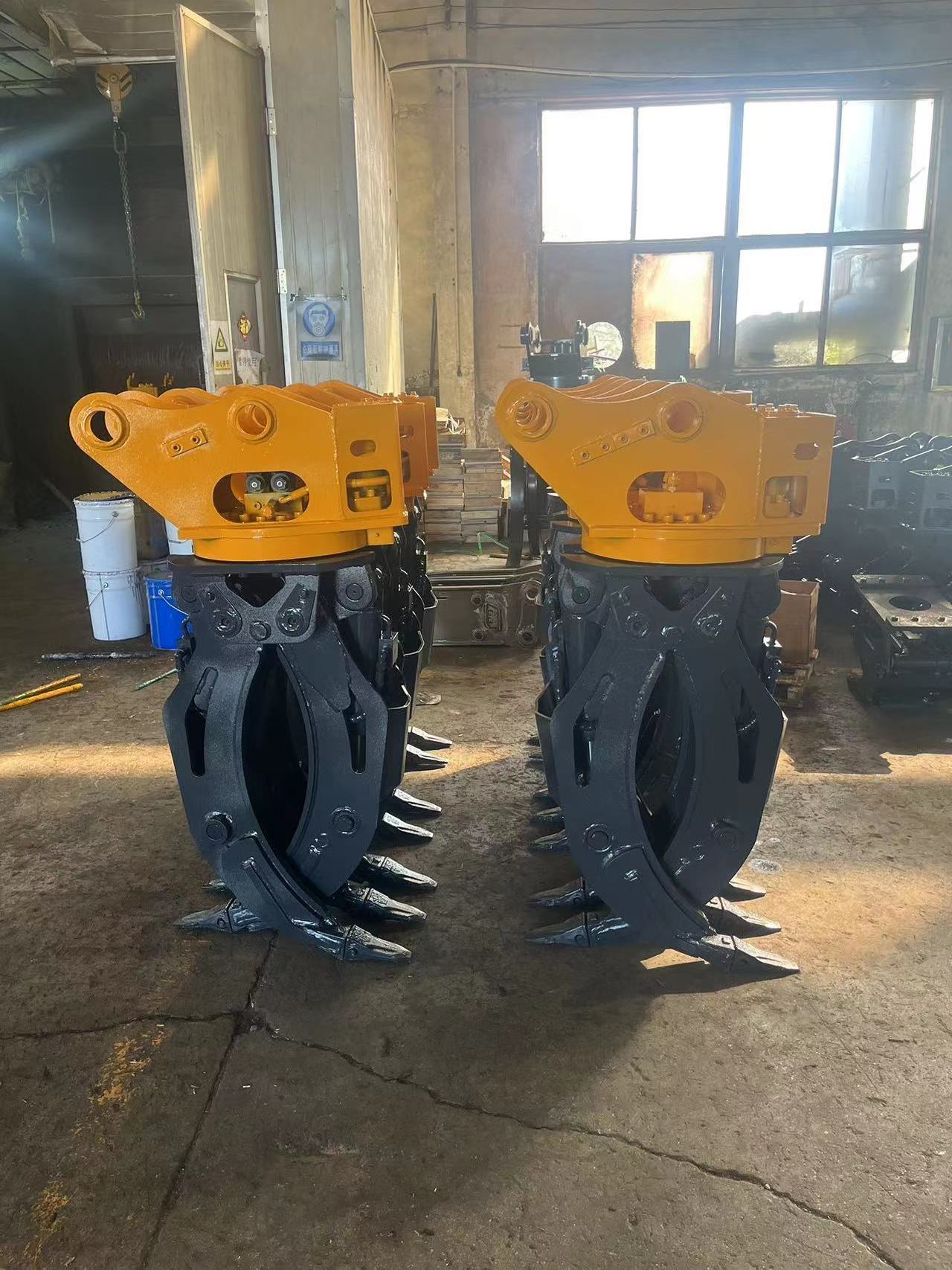 factory orange peel grapple hydraulic log grapple bucket excavator grab grapple excavator wood grab