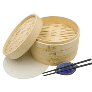 Low MOQ High Quality Two Ties One Lid 10inch Food Steamers Bamboo Steamer Favors For Cooking