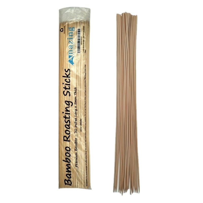 The strong length Bamboo Marshmallow sticks 5.0*90cm bamboo kite stick BBQ stick