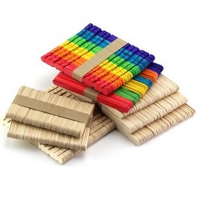 Birch Wood Logo Printed 114*10*2mm  Ice Cream Sticks Wooden Craft Stick