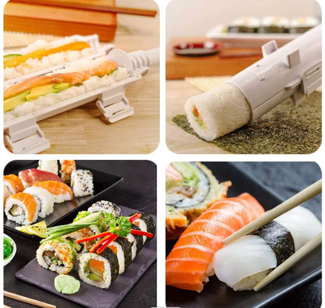 Hot Sale 2021 Japanese Style Homemade Plastic Sushi Roller Sushi Maker Sushi Gadget