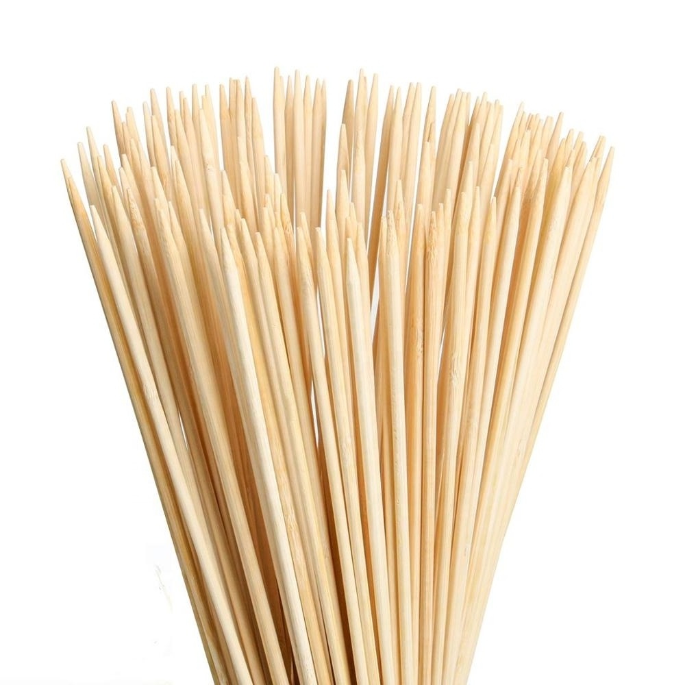 Bamboo Marshmallow Smores Roasting Sticks 30 Inch 5mm Thick Extra Long Heavy Duty Wooden Skewers Campfire Accessories