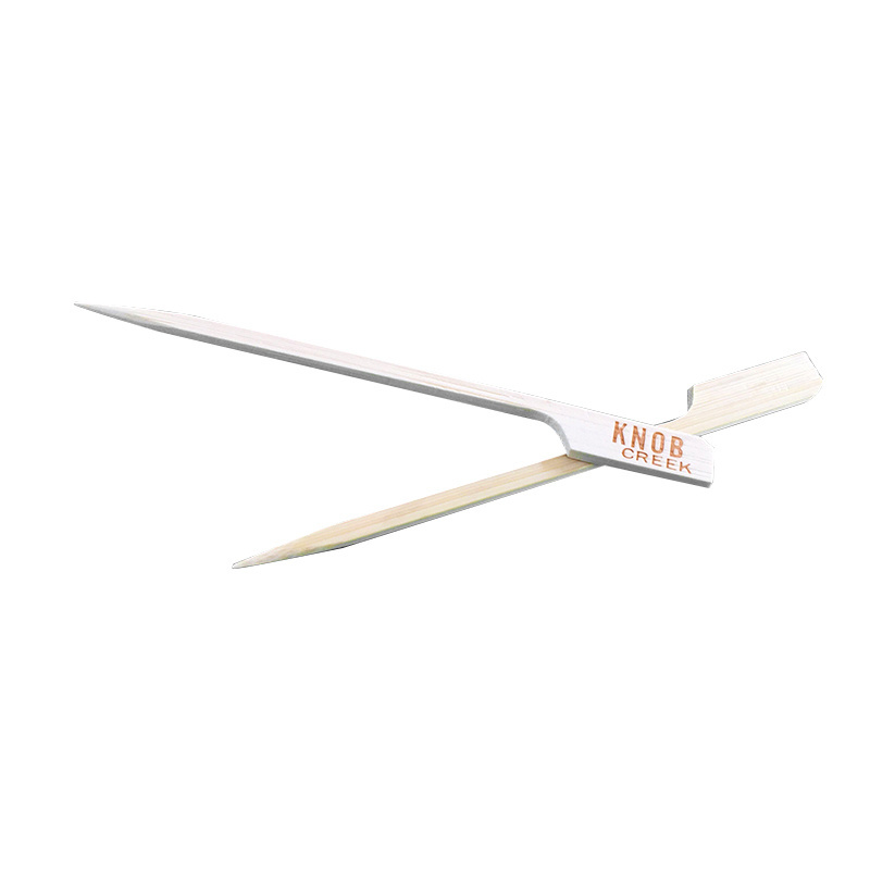 Wholesale disposable natural bamboo paddle skewers with logo for food