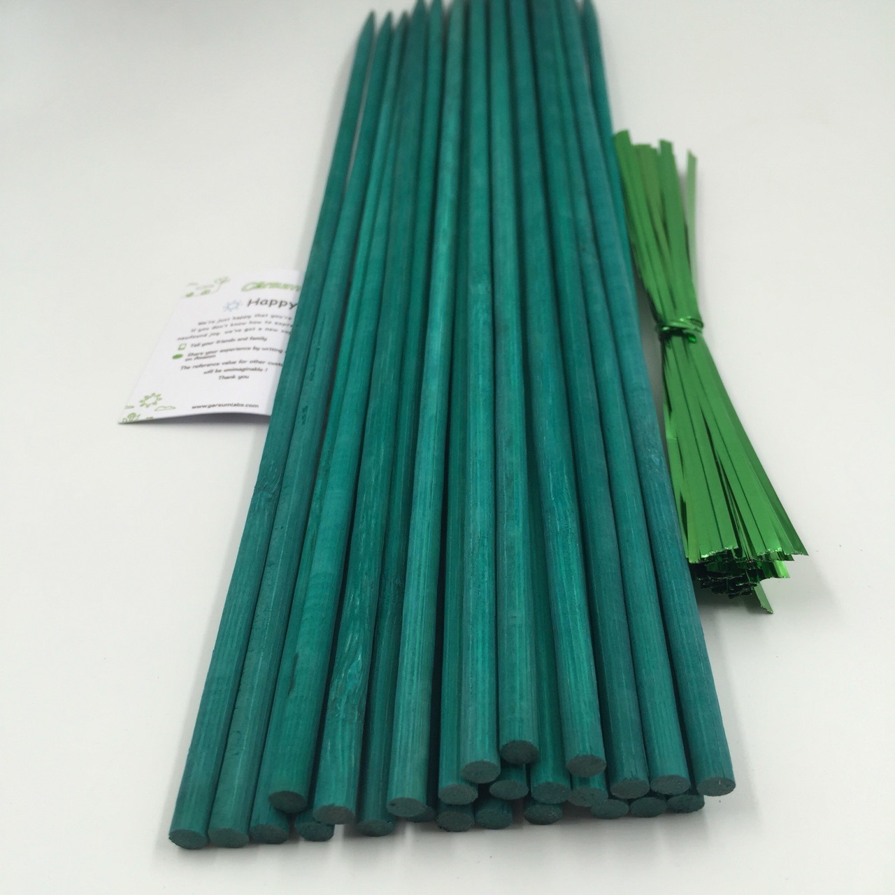 Amazon hot sale green plant support stakes bamboo color sticks  to support the growing plants with custom plants tag