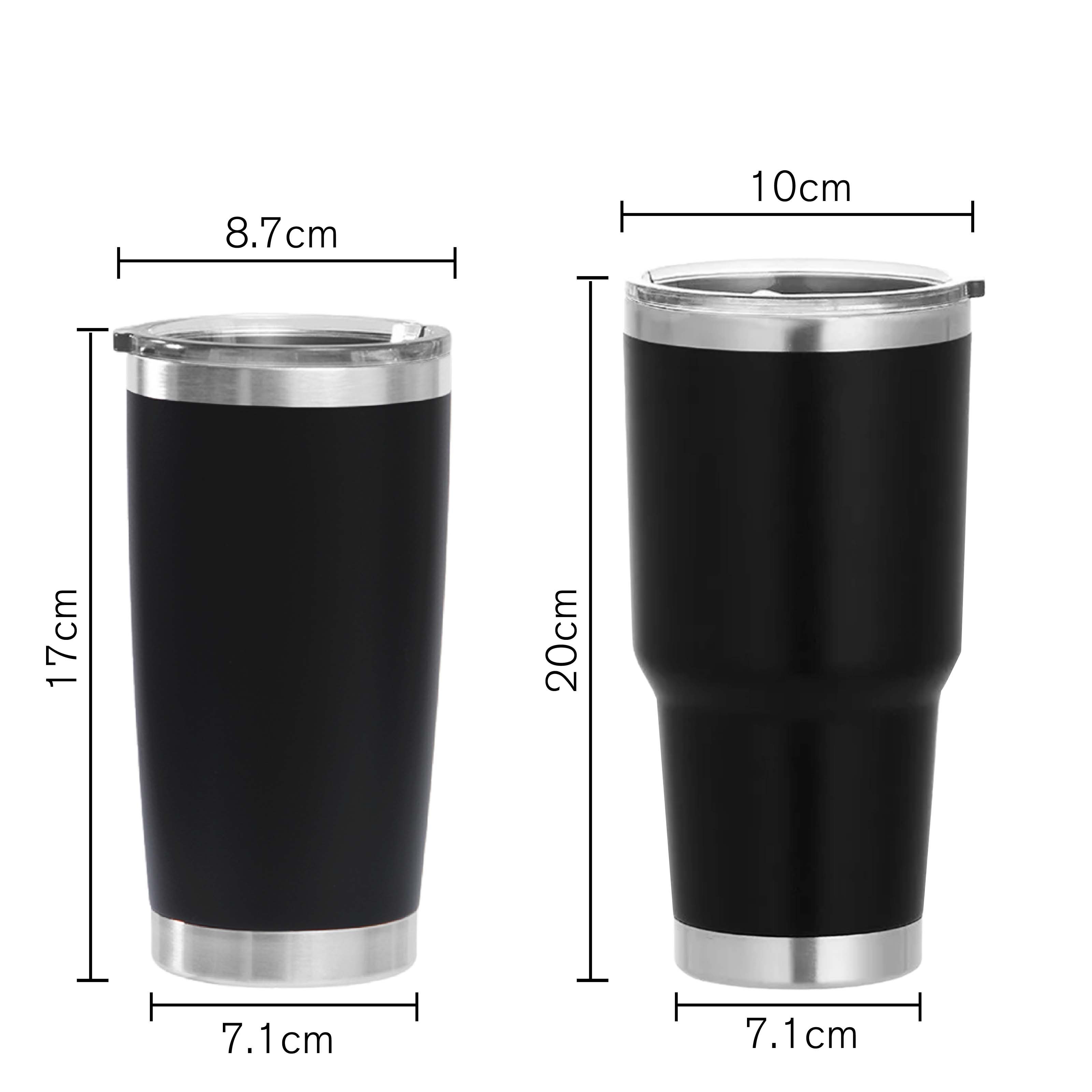 Custom Logo 20 oz Powder Coated Tumblers Wholesale Bulk 20oz Double Wall Stainless Steel Vacuum Insulated Travel Coffee Mug