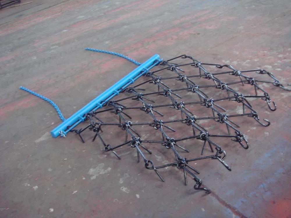 3 point hooked spring tooth drag harrow for tractor