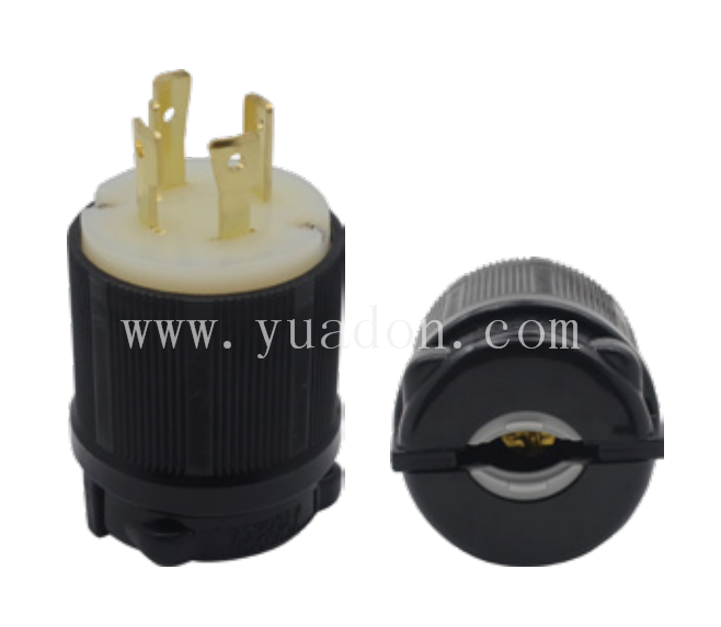 30Amp 480 Volt AC 3-POLE 4-WIRE GROUNDING Rewireable American Industrial Grade Locking Plug NEMA L16-30P NEMA PLUG