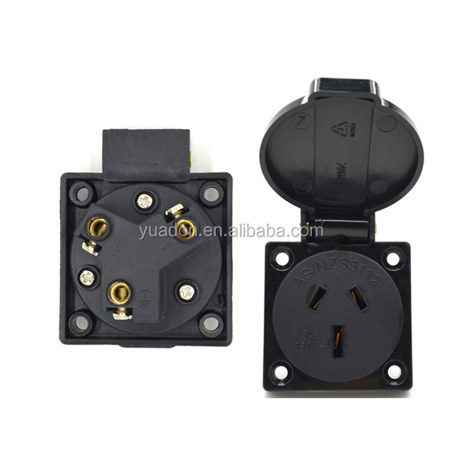 Professional Australian waterproof socket IP44 Australia Industrial weatherproof socket outlet YD-55 10 Amp 15 Amp