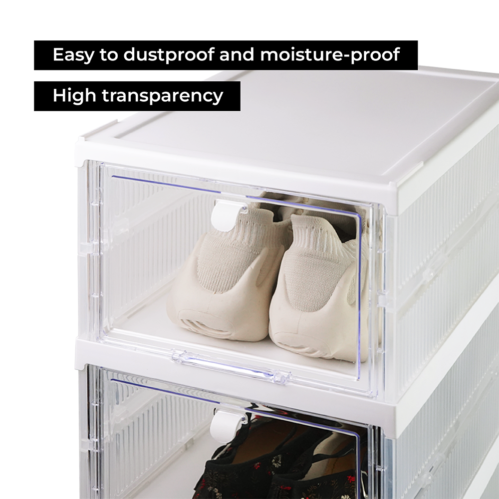 Hot selling products 6-tier designed foldable shoe box featuring Clean storage and suitable for Store small tools in a workshop